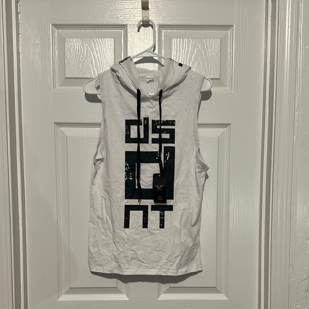 Black and White Geometric Tank Top Sleeveless Shirt